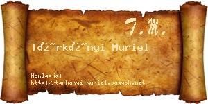 Tárkányi Muriel névjegykártya